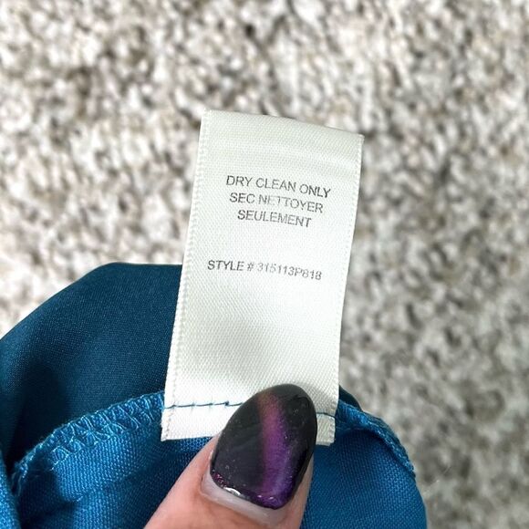 Rebecca Taylor Pants Women’s 4 Blue Linen Blend Crop - Picture 6 of 6